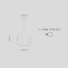 Ceramic Pendant Lamp of 2 Finishes Made in Italy - Afoxe Viadurini