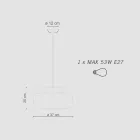 Ceramic Pendant Lamp of Different Finishes Made in Italy - Corcovado Viadurini