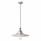 Lamp ceramic suspension and metal Emily country Ferroluce Viadurini