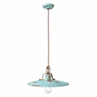 Lamp ceramic suspension and metal Emily country Ferroluce Viadurini