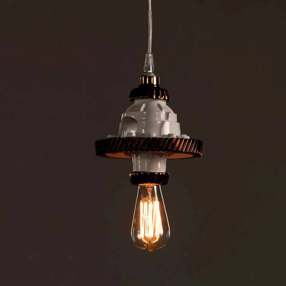Suspension Lamp in Ceramic in 3 Finishes of Modern Design - Futurism Viadurini