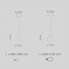 Suspension Lamp in Different Finishes and Sizes Made in Italy - Berimbau Viadurini