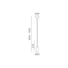 Suspension Lamp in Different Finishes Made in Italy - Lady Viadurini