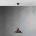 Pendant lamp in antiqued iron with bell Virginia Il Fanale Viadurini