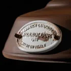 Lamp antique iron suspension and ceramic Teresa Ferroluce Viadurini