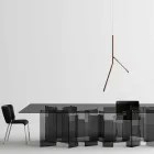 Suspension Lamp in Solid Wood in Different Finishes Made in Italy - Orlov Viadurini