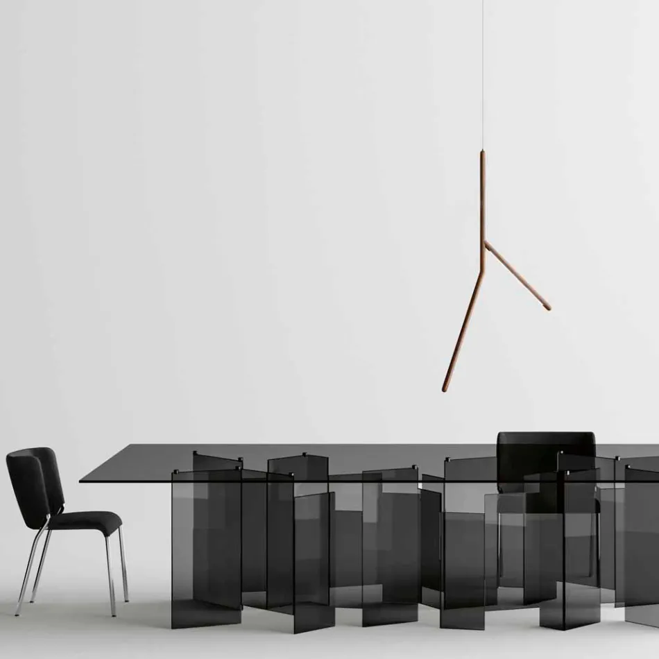 Suspension Lamp in Solid Wood in Different Finishes Made in Italy - Orlov Viadurini