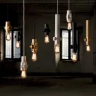 Suspension Lamp in White, Anthracite or Gold Metal 2 Sizes - Meccasmo Viadurini