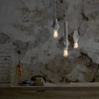 Suspension Lamp in White, Anthracite or Gold Metal 2 Sizes - Meccasmo Viadurini