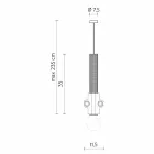 Suspension Lamp in White, Anthracite or Gold Metal 2 Sizes - Meccasmo Viadurini