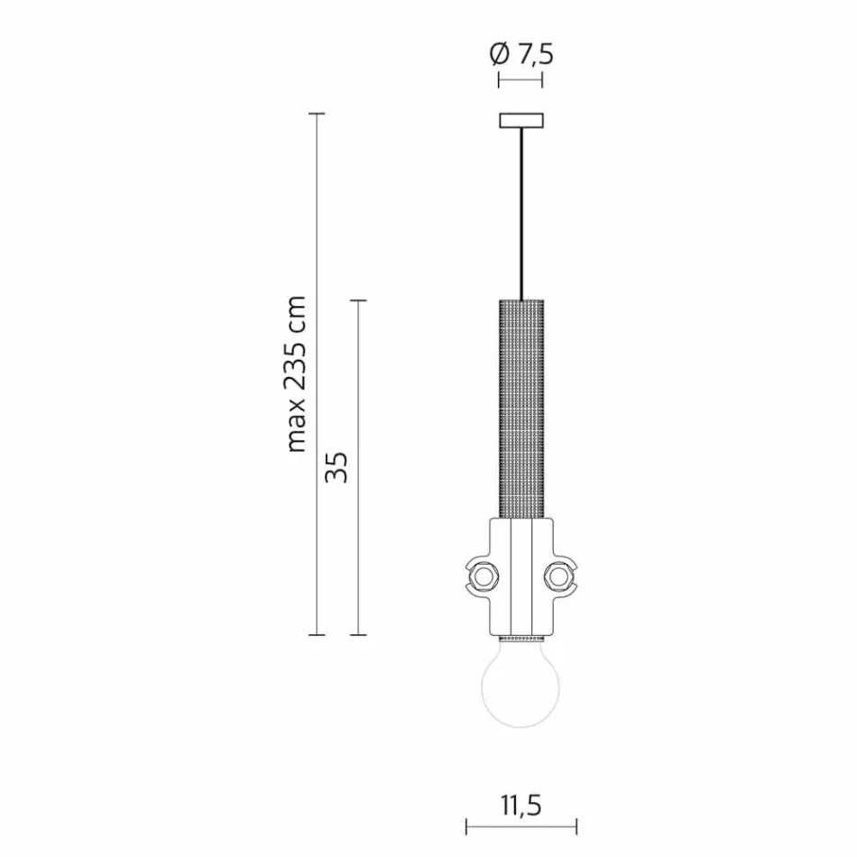Suspension Lamp in White, Anthracite or Gold Metal 2 Sizes - Meccasmo Viadurini