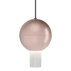 Oris Metal Pendant Lamp with Canneté Glass Cylinders Viadurini