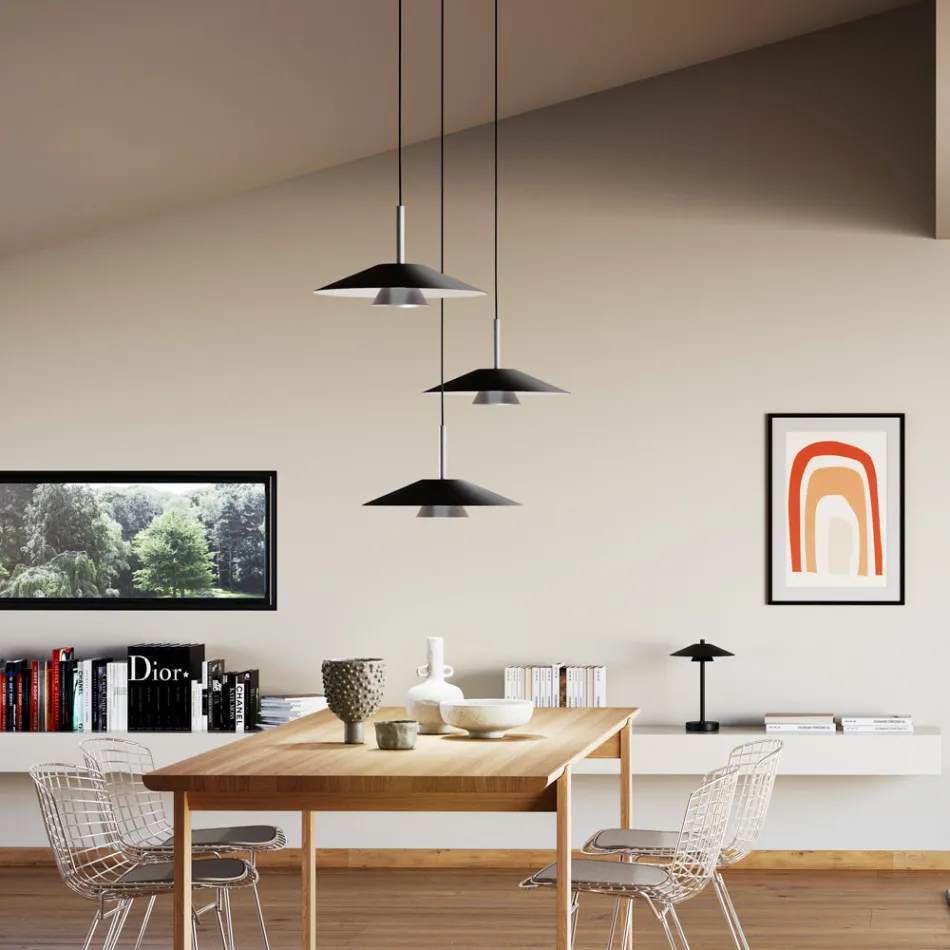 Mira Metal Pendant Lamp in Various Finishes Viadurini