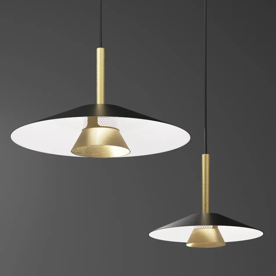Mira Metal Pendant Lamp in Various Finishes Viadurini