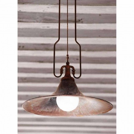 Pendant lamp in brass and copper mill with hook Viadurini