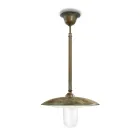 Brass, Glass, and IP44 Pendant Lamp Made in Italy - Drago Viadurini