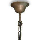 Elfico Brass, Opal Glass, and IP44 Pendant Lamp Viadurini