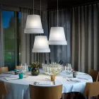Suspension Lamp in White Polyethylene Made in Italy - Minervo Viadurini