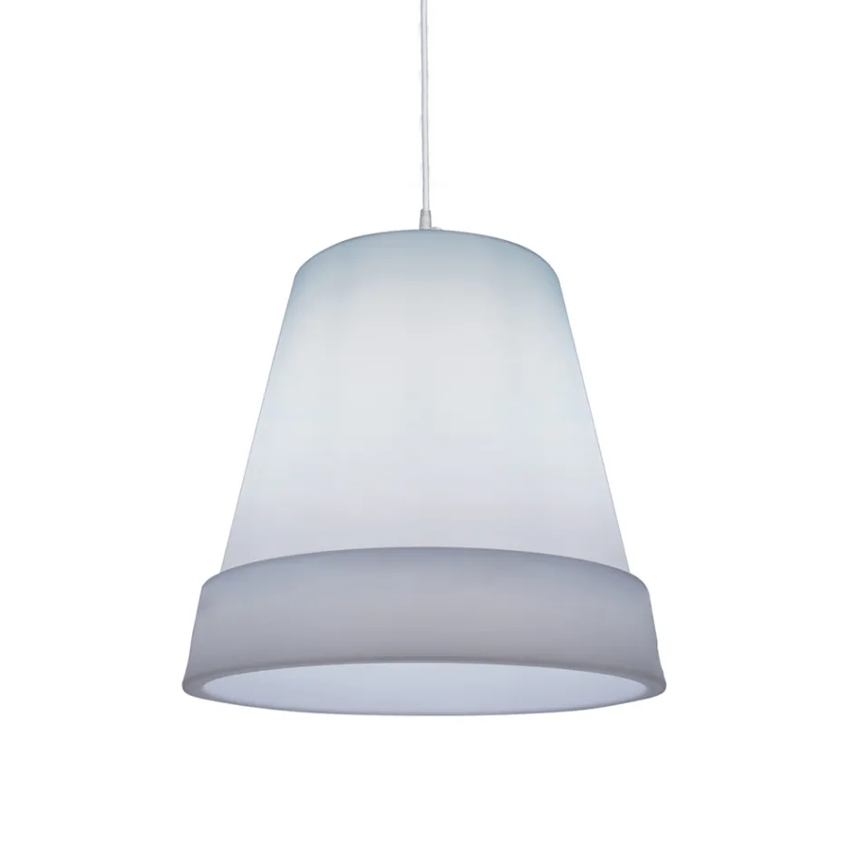 Suspension Lamp in White Polyethylene Made in Italy - Minervo Viadurini