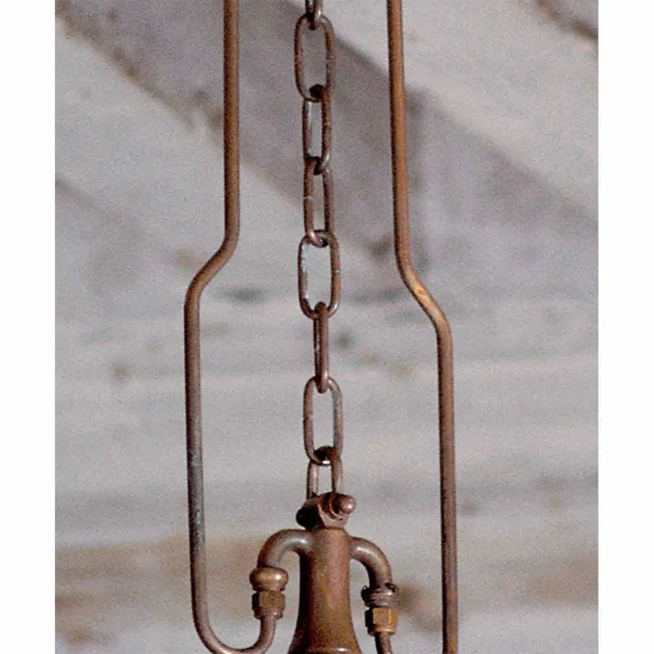 Pendant lamp in antique copper and brass foundry Viadurini