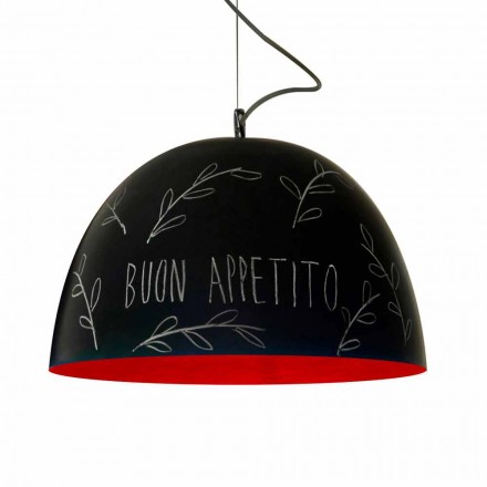 Suspension lamp in resin In-es.artdesign H2o Modern blackboard Viadurini