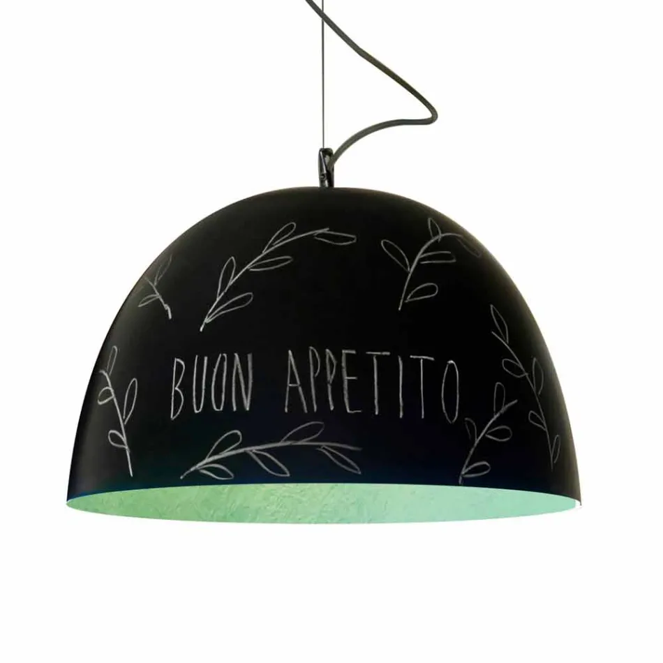 Suspension lamp in resin In-es.artdesign H2o Modern blackboard Viadurini