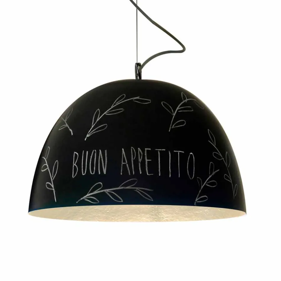 Suspension lamp in resin In-es.artdesign H2o Modern blackboard Viadurini