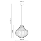 Suspension Lamp in White Glass in Filigree Design Pointed - Caravan Viadurini