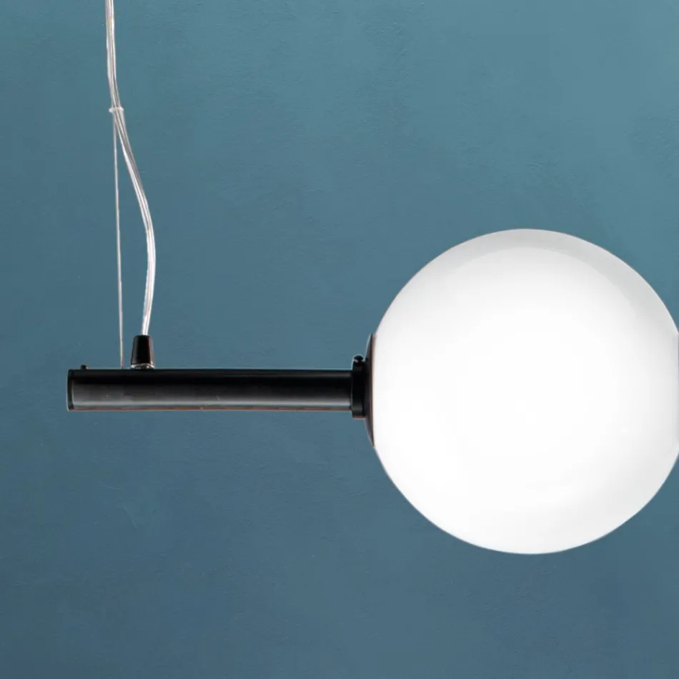 Hand Blown Venice Glass Pendant Lamp 95 cm - Jupiter Viadurini