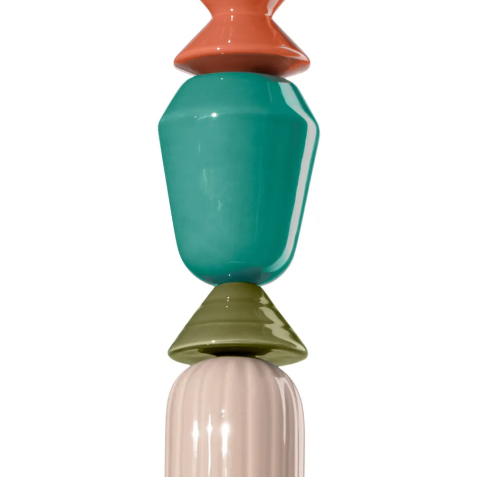 Pendant Lamp in Glass and Colored Ceramic Made in Italy - Lariat Viadurini