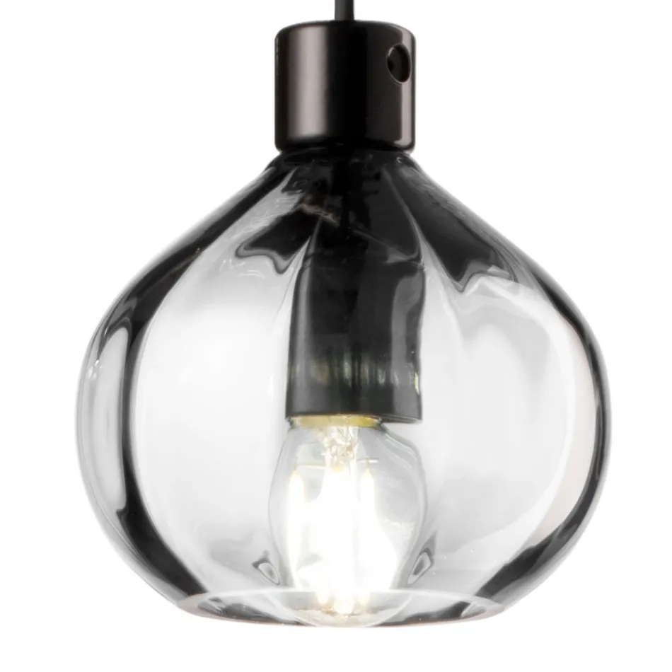Glass Pendant Lamp in 2 Different Finishes Made in Italy - Afoxe Viadurini