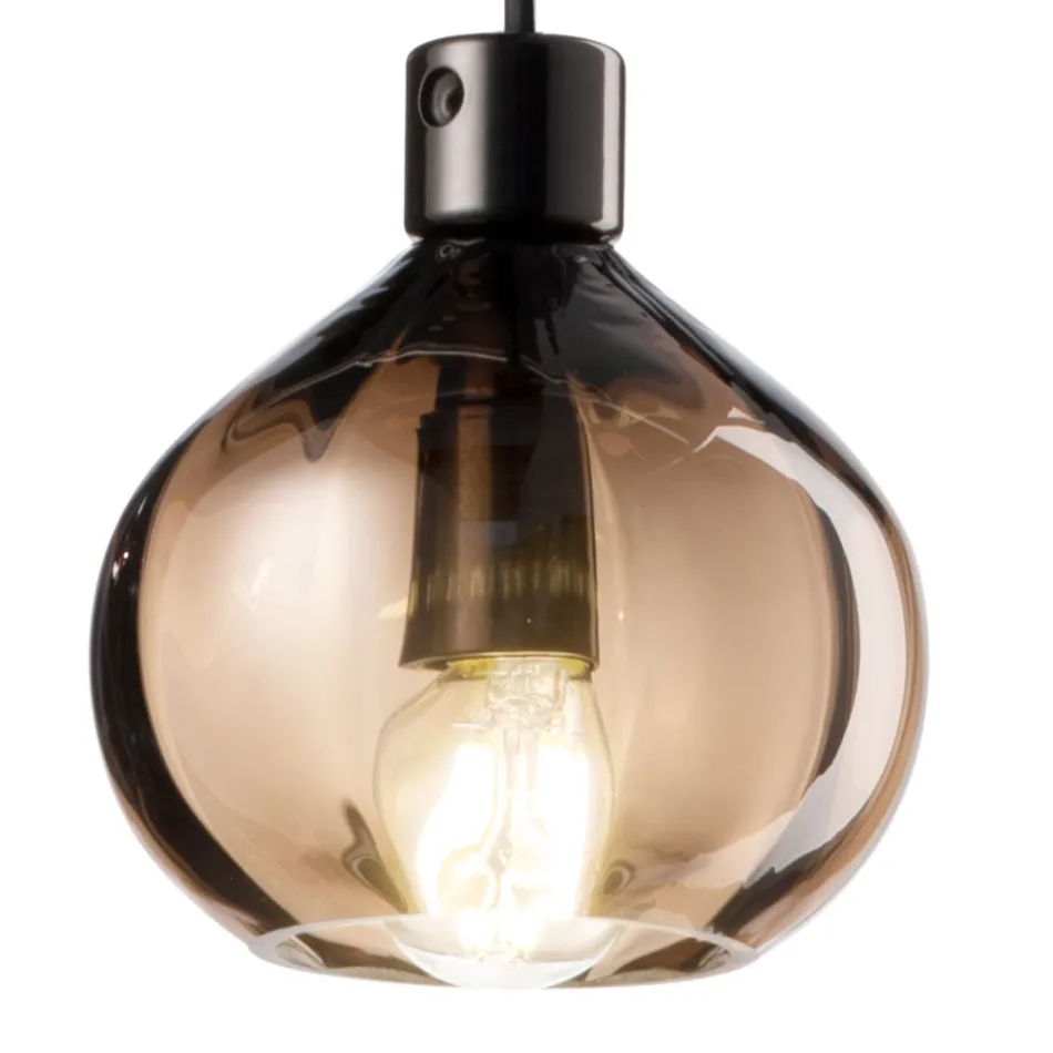 Glass Pendant Lamp in 2 Different Finishes Made in Italy - Afoxe Viadurini