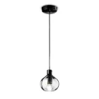 Glass Pendant Lamp in 2 Different Finishes Made in Italy - Afoxe Viadurini