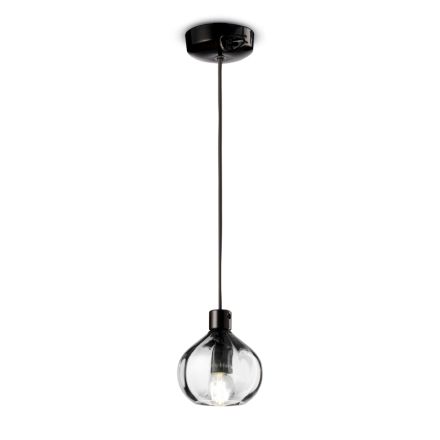 Glass Pendant Lamp in 2 Different Finishes Made in Italy - Afoxe Viadurini