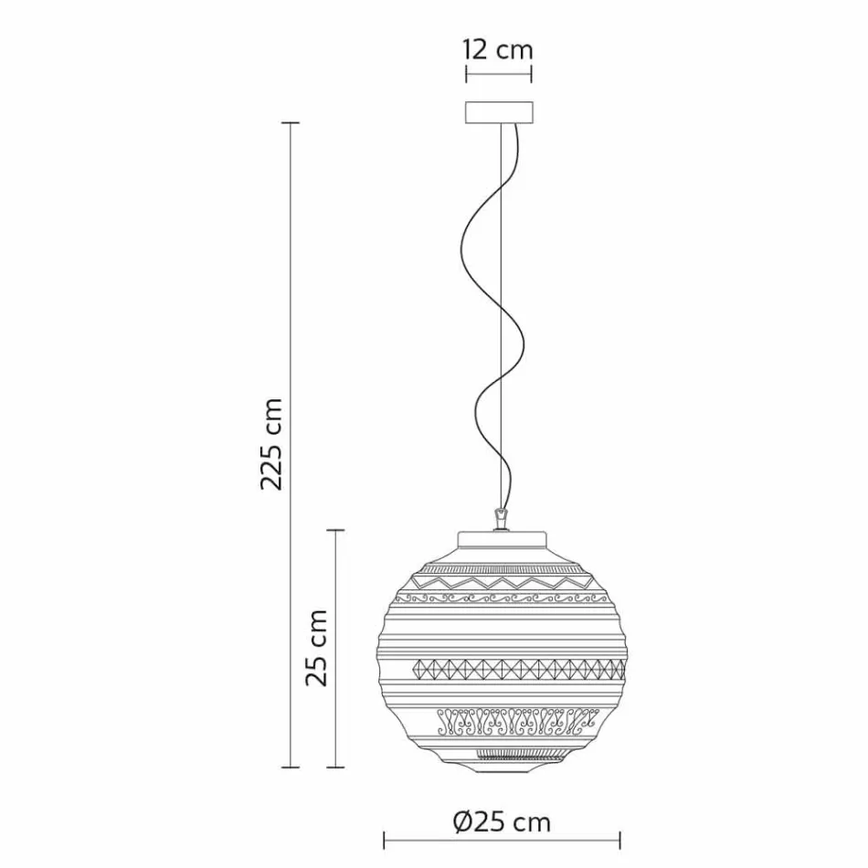 Suspension Lamp in White Satin Glass in 2 Design Sizes - Morse Viadurini
