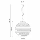 Suspension Lamp in White Satin Glass in 2 Design Sizes - Morse Viadurini