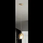 Pendant Lamp in Satin and Colored Glass Made in Italy - Trilly Viadurini