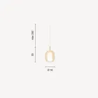 Pendant Lamp in Satin and Colored Glass Made in Italy - Trilly Viadurini