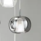 Double Layer Blown Glass Pendant Lamp Made in Italy - Trilly  Viadurini