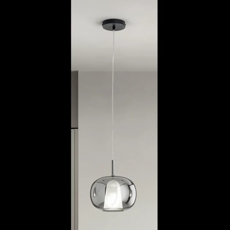 Double Layer Blown Glass Pendant Lamp Made in Italy - Trilly  Viadurini