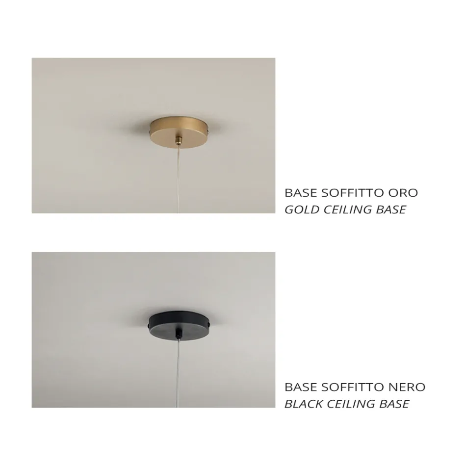 Double Layer Blown Glass Pendant Lamp Made in Italy - Trilly  Viadurini