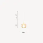 Double Layer Blown Glass Pendant Lamp Made in Italy - Trilly  Viadurini