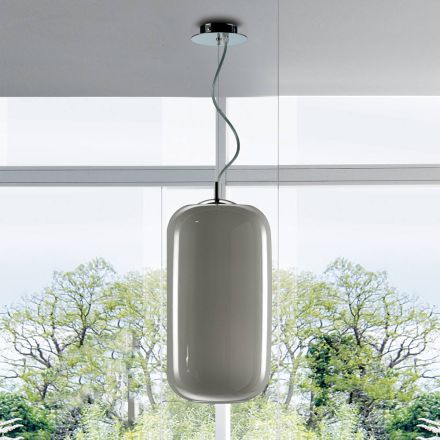 Hand Blown Glass Suspension Lamp Made in Venice - Bamboo Viadurini