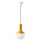 Pendant Lamp in Painted Glass Made in Italy - Selaron Viadurini