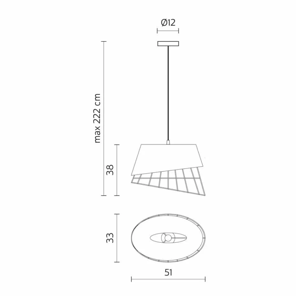 Suspension Lamp in White Fiberglass and Metal Elegant Design - Solar Viadurini