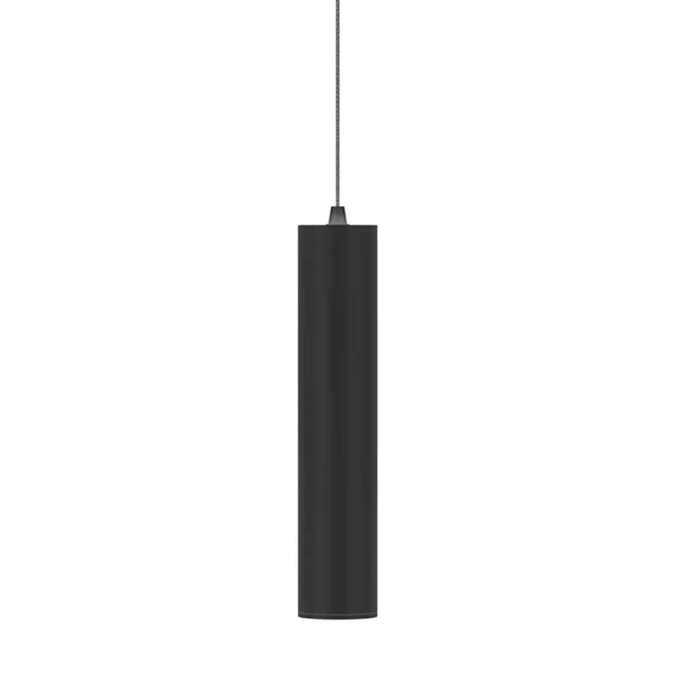 7W Led Suspension Lamp in White or Matt Black Aluminum - Rebolla Viadurini
