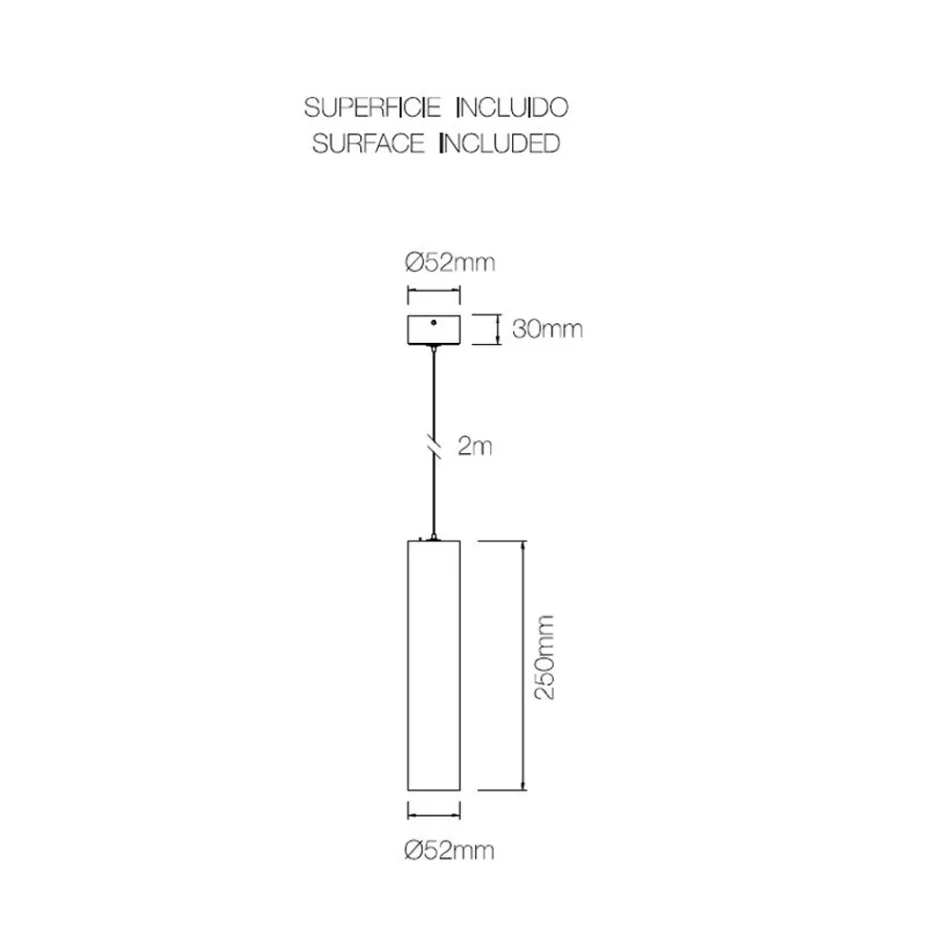 7W Led Suspension Lamp in White or Matt Black Aluminum - Rebolla Viadurini