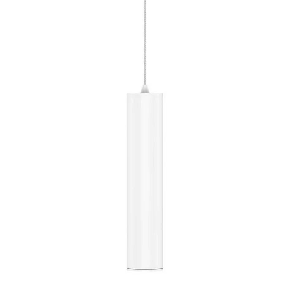 7W Led Suspension Lamp in White or Matt Black Aluminum - Rebolla Viadurini