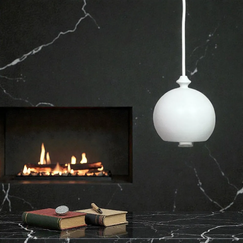 Aldo Bernardi modern suspension lamp in ceramic I Lustrini 5 Viadurini