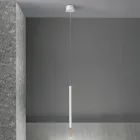 Modern Suspension Lamp with LED Light in Painted Metal - Larch Viadurini